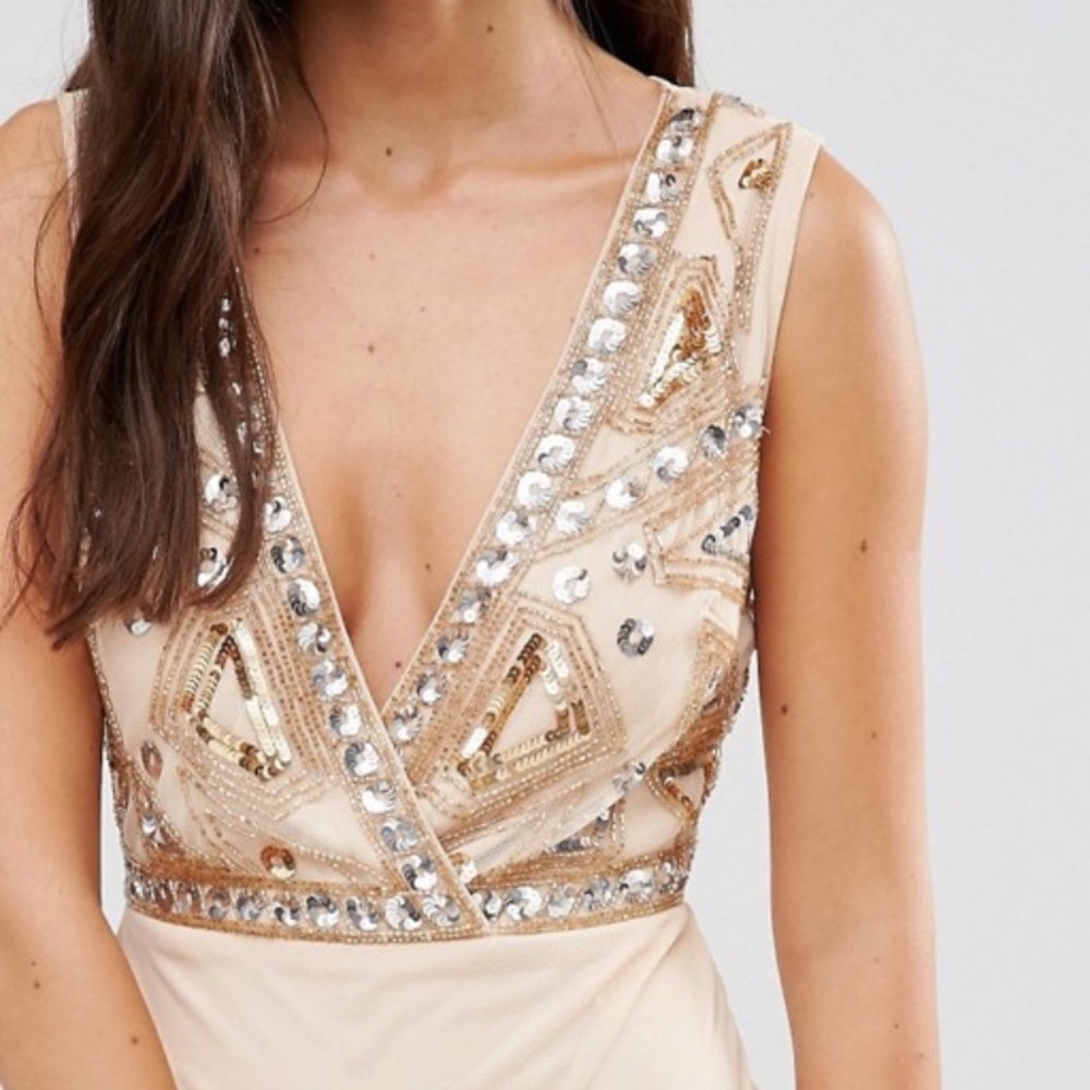 Maya Deluxe Embellished Thong Bodysuit ASOS